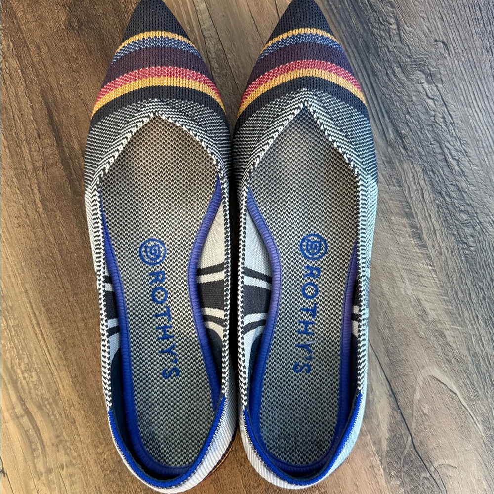 Rothy's Original Point - Inverse Stripe Size 8